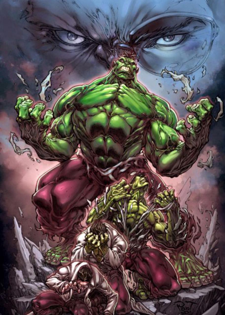 Картина постер Gee! Hulk Халк старая рисовка 40х60 см HK.09.026