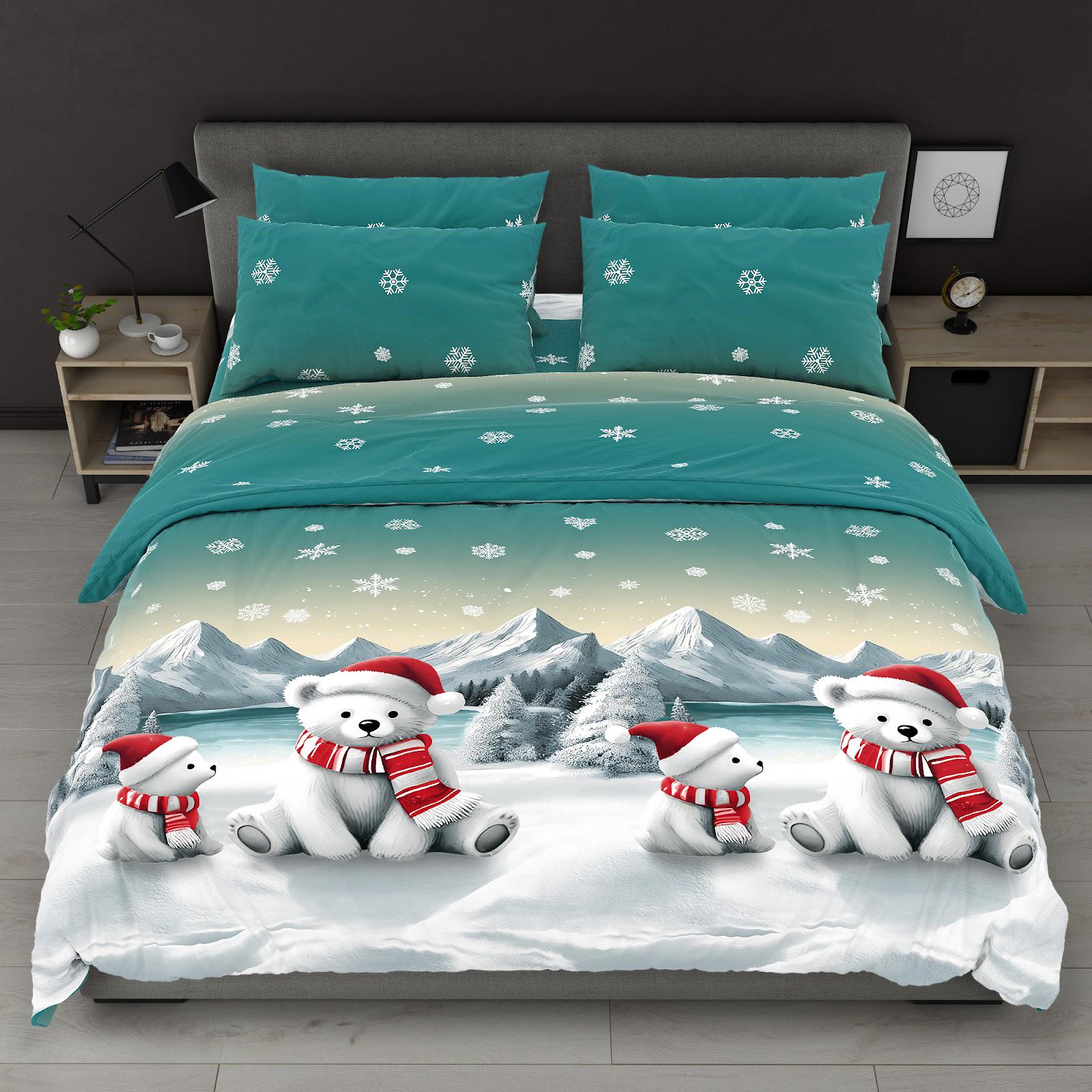 Комплект постельного белья полуторный Новогодний Арктика хлопчатобумажный 150х220 см Разноцветный (28822170) Комплект постельного белья полуторный Новогодний Арктика хлопчатобумажный 150х220 см Разноцветный (28822170)