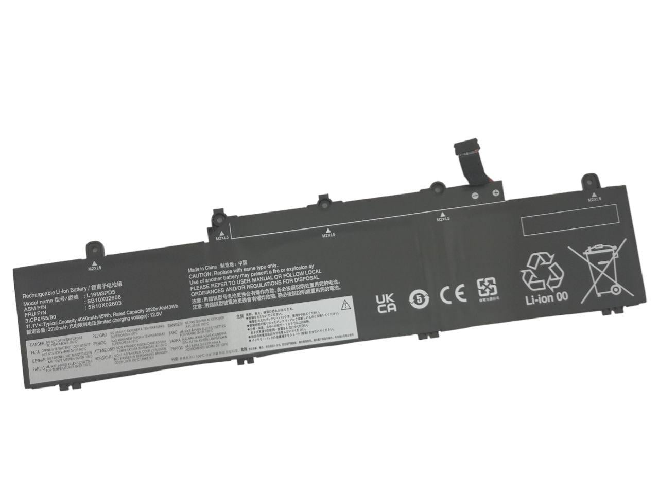 Аккумулятор для Lenovo ThinkPad E14/E15/L19C3PD5/L19D3PD5/L19M3PD5/L20S3PD4 4050 mAh 45Wh (000009657)