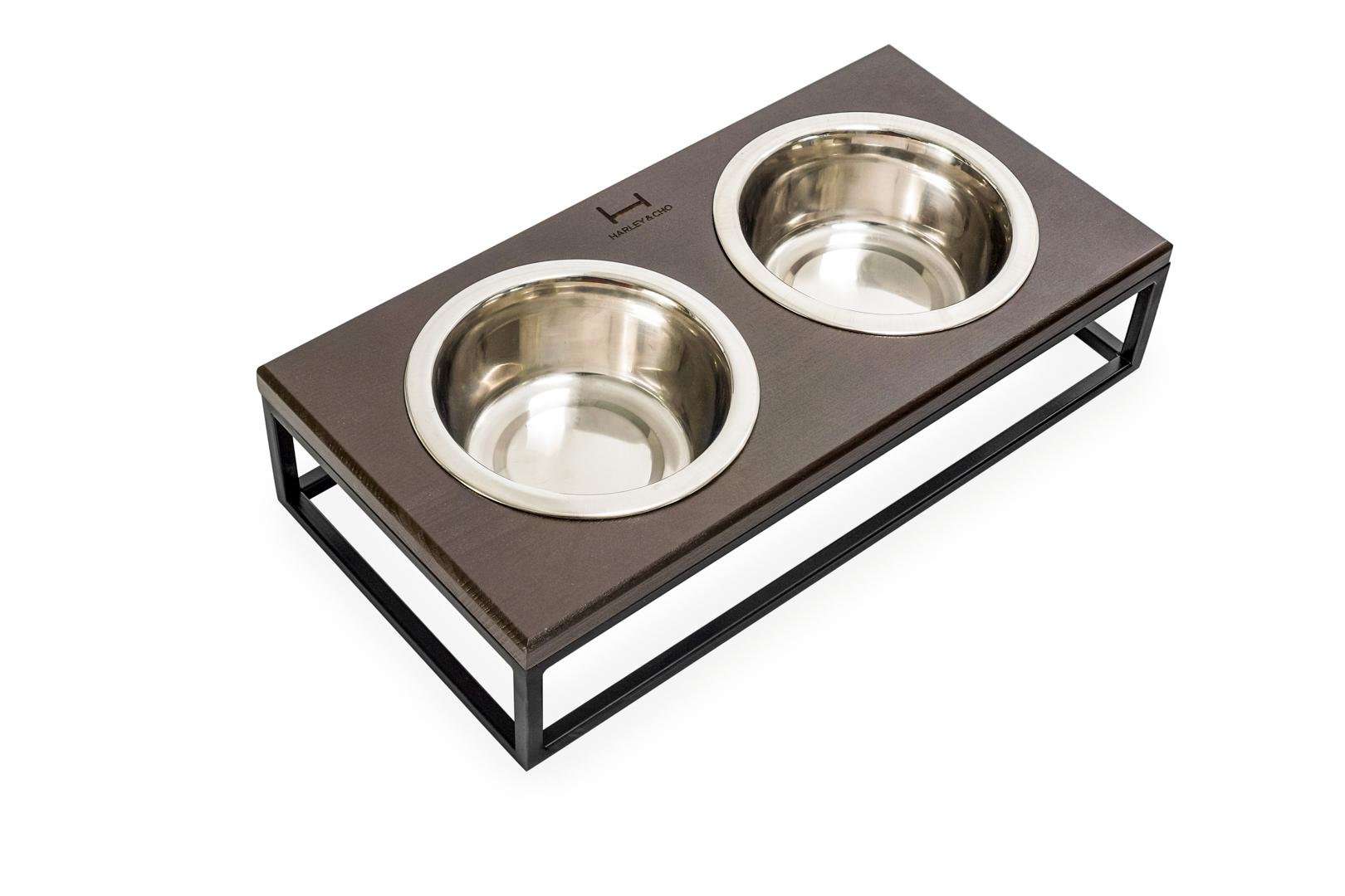 Миски на подставке Harley and Cho для собак и кошек 0,75 л Brown/Black (3300033)