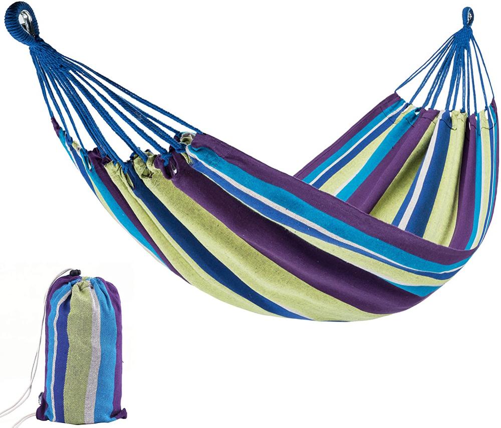 Гамак KingCamp Canvas Hammock 200х150 см Фіолетовий/Жовтий (R177) - фото 4