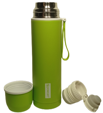 Термос Powcan 500 мл з кухлем та відкидною кришкою Зелений (1085201853)