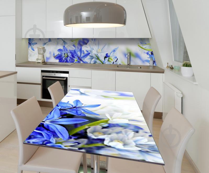 Наклейка виниловая на стол Zatarga  "Подснежники"  600х1200 мм