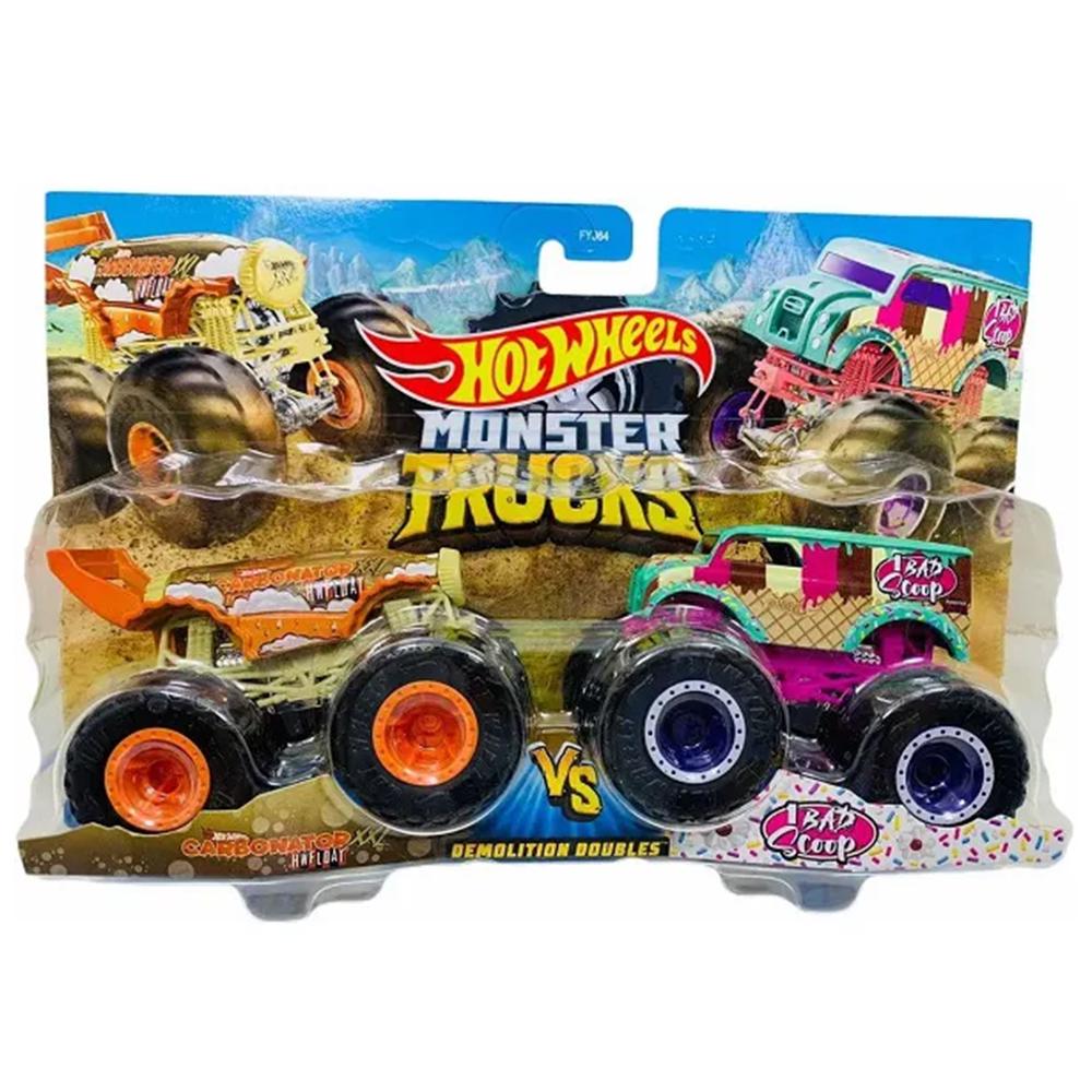 Набір Hot Wheels Monster Trucks 2 автомобіля CARBONATOP vs BAD SCOOP (FYJ64-33)