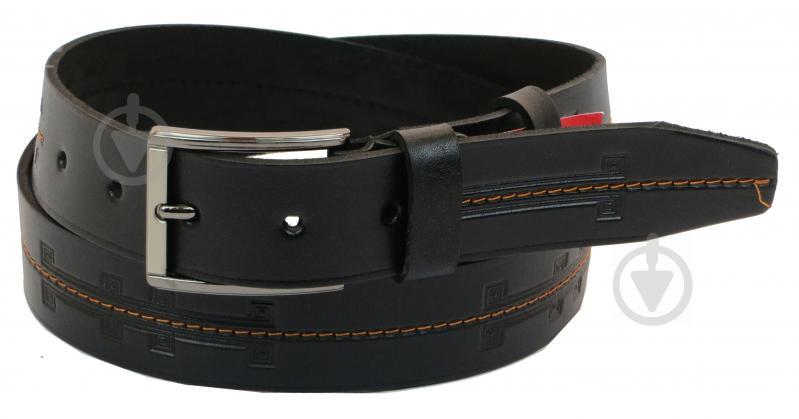 Кожаный ремень Skipper 110-130 x 3.8 см Черный (1024-38)