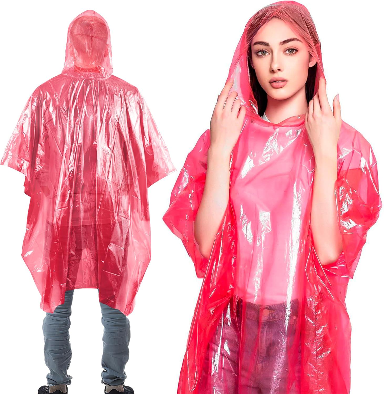 Плащ-дождевик одноразовый 120х65 см Red (30218) - фото 3