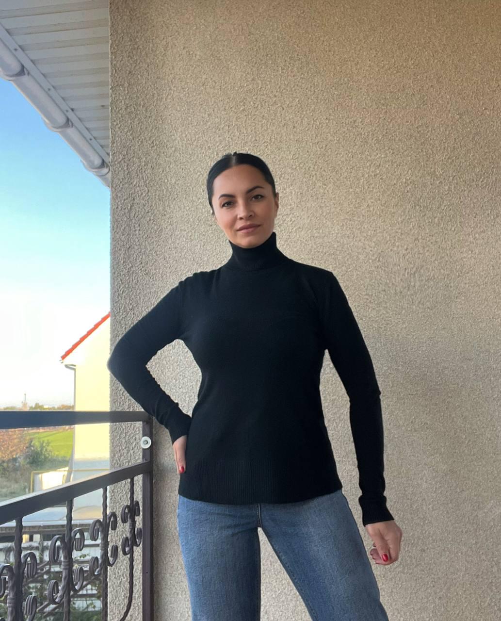 Гольф жіночий A-N 202 водолазка високе горло OS Чорний (3027) - фото 1