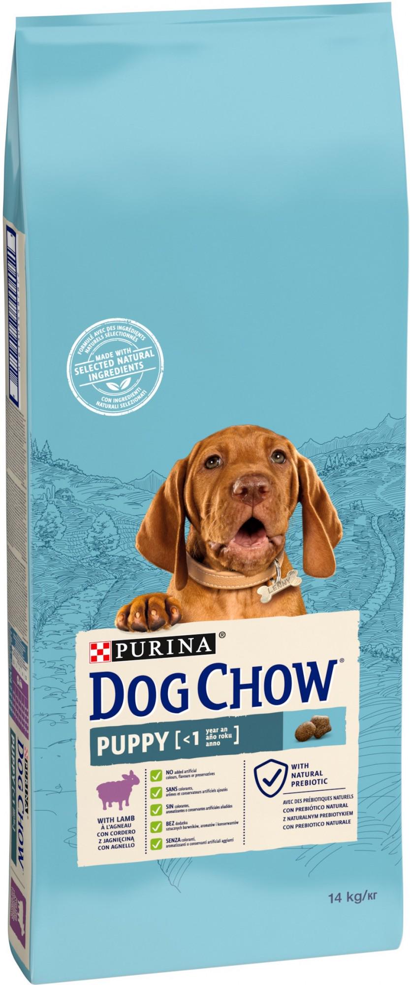 Сухой корм для щенков Purina Dog Chow Puppy с яненком 14 кг (7613034487872) - фото 2