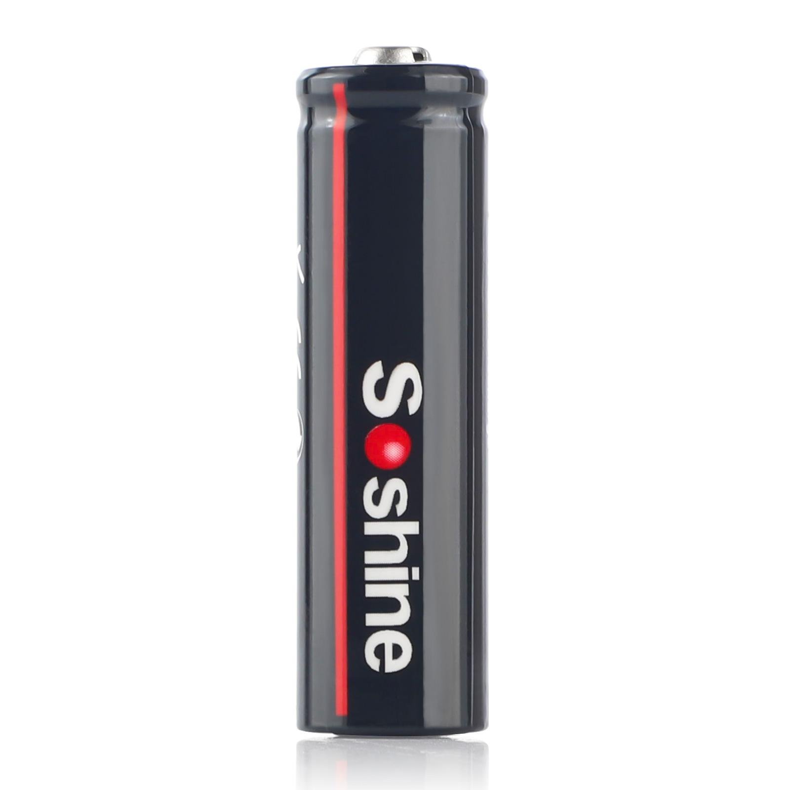 Акумулятор Soshine 14500/AA Li-Ion 14500-3,7-900 900 mAh 1,8A 4,2/3,7/2,8V Black (25993669) - фото 2 Акумулятор Soshine 14500/AA Li-Ion 14500-3,7-900 900 mAh 1,8A 4,2/3,7/2,8V Black (25993669) - фото 2