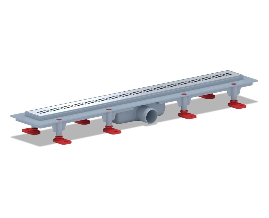 Трап линейный ANIPlast с нержавеющей глянцевой решеткой Rif 650х62 мм (TL1265GEU)