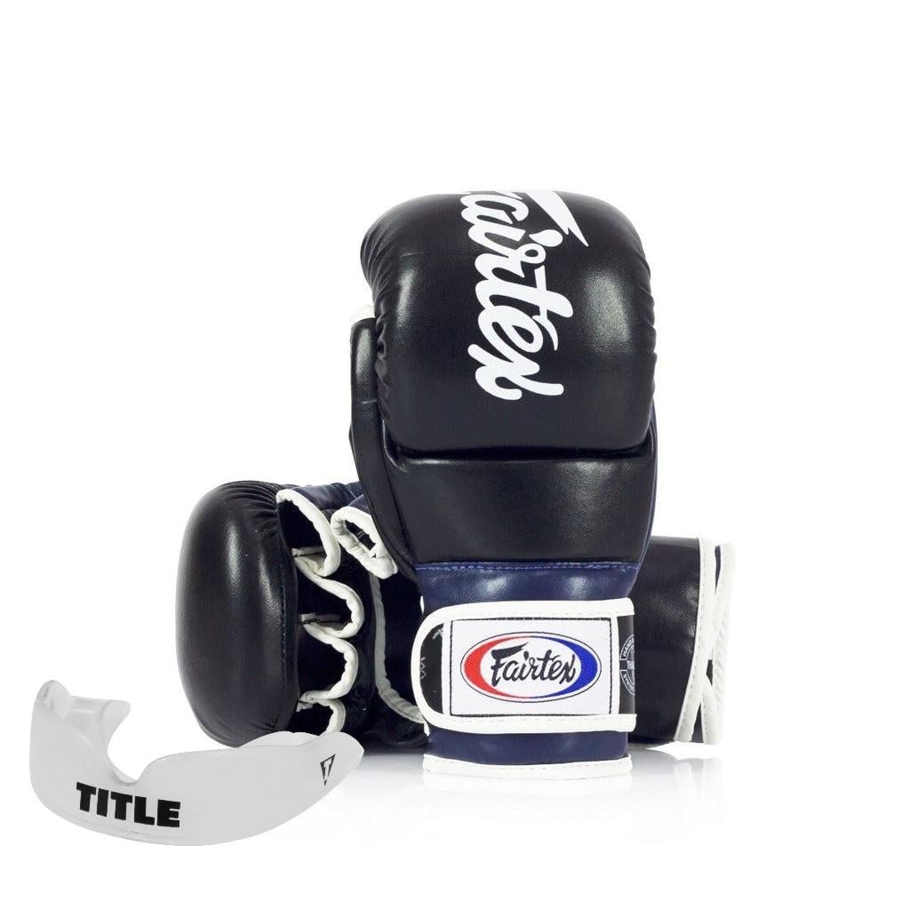 Перчатки греплинговые для ММА FAIRTEX FGV18 M Black/Blue (3070041675)