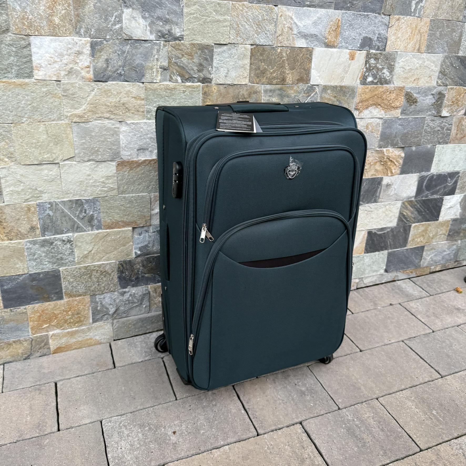 Валіза тканинна Wings 1708 на 4 колесах L Зелений (30485126) - фото 4 Валіза тканинна Wings 1708 на 4 колесах L Зелений (30485126) - фото 4