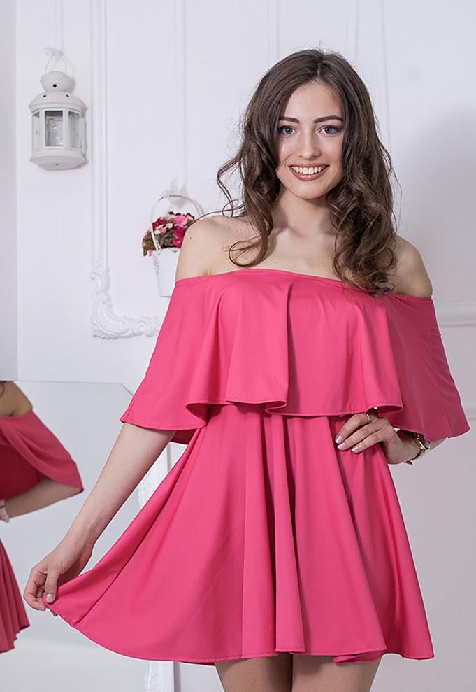 Платье Podium Nicole 18476-PINK L Малиновый