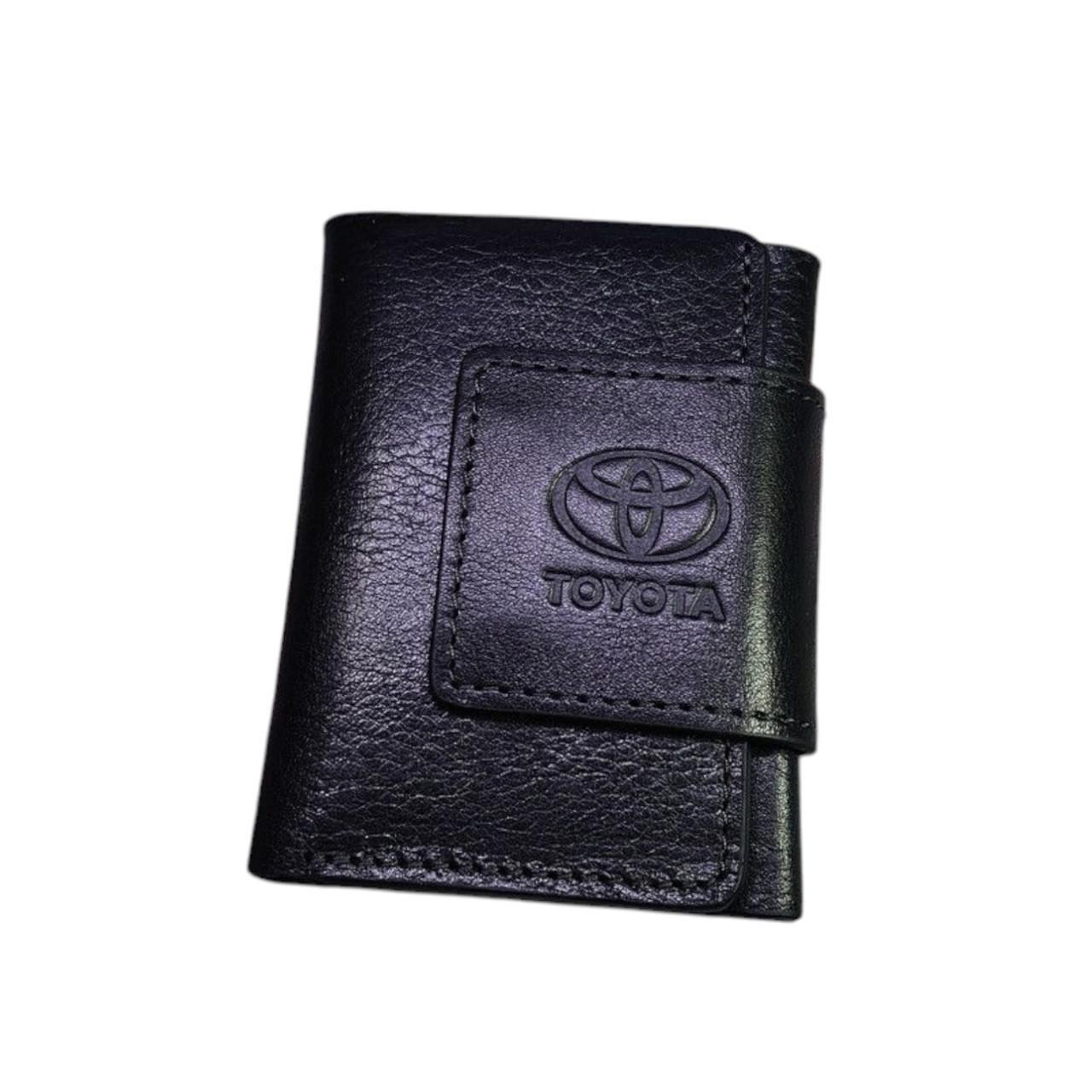 Портмоне Mini с логотипом авто Toyota глянцевая кожа 100х75х15 мм (1709361294)