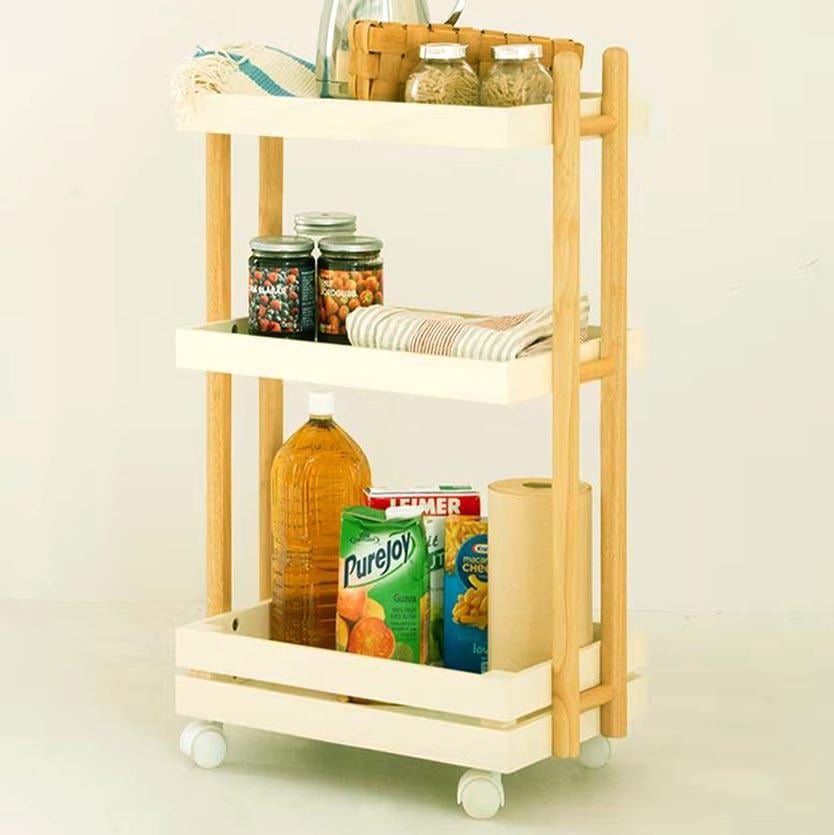 Этажерка для ванной из дерева на колесиках Плонимар Карри/Зефир (АБТ-00980320)