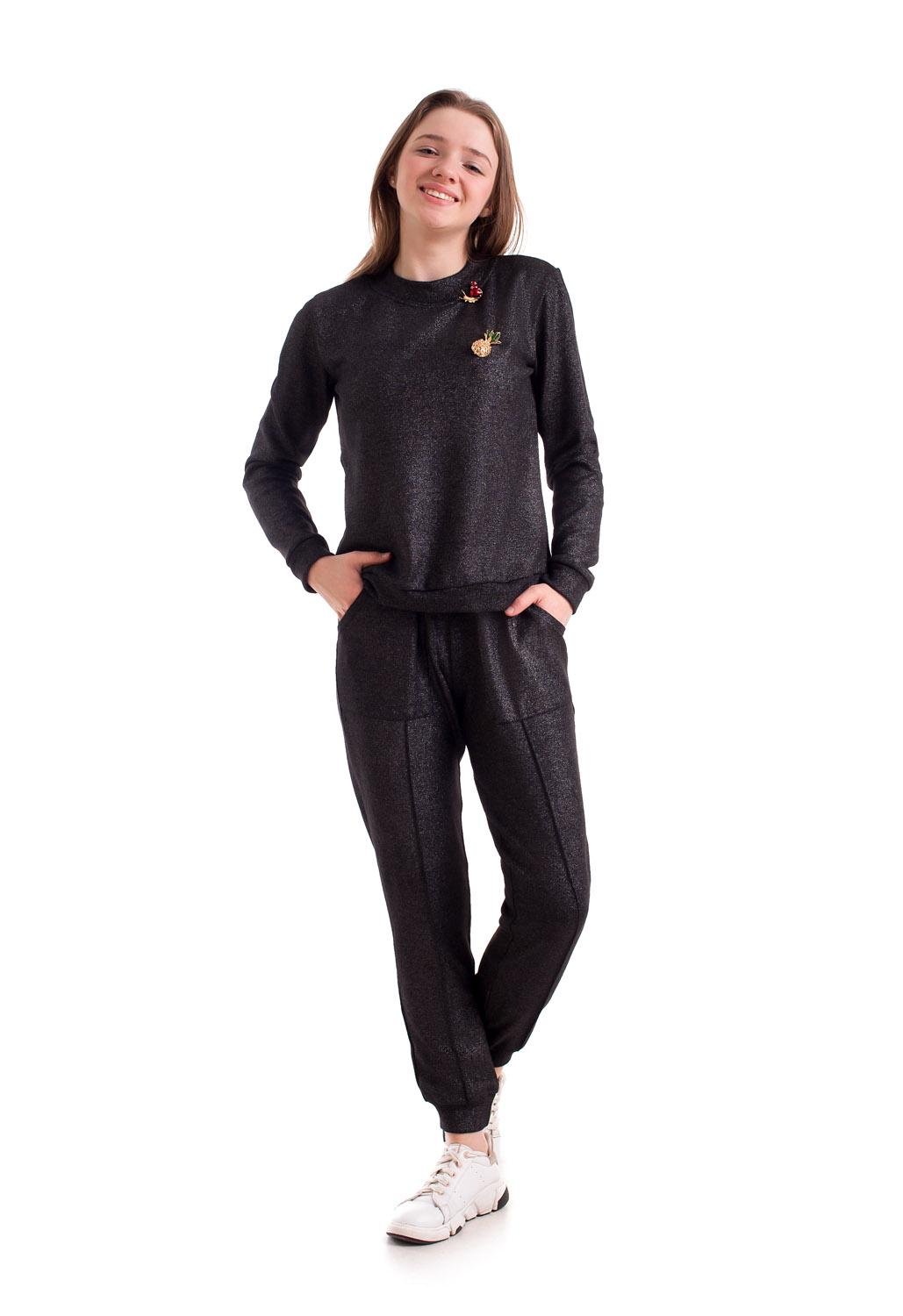 Костюм трикотажный Diва для девочки подростка 152 см Черный (26094-4)