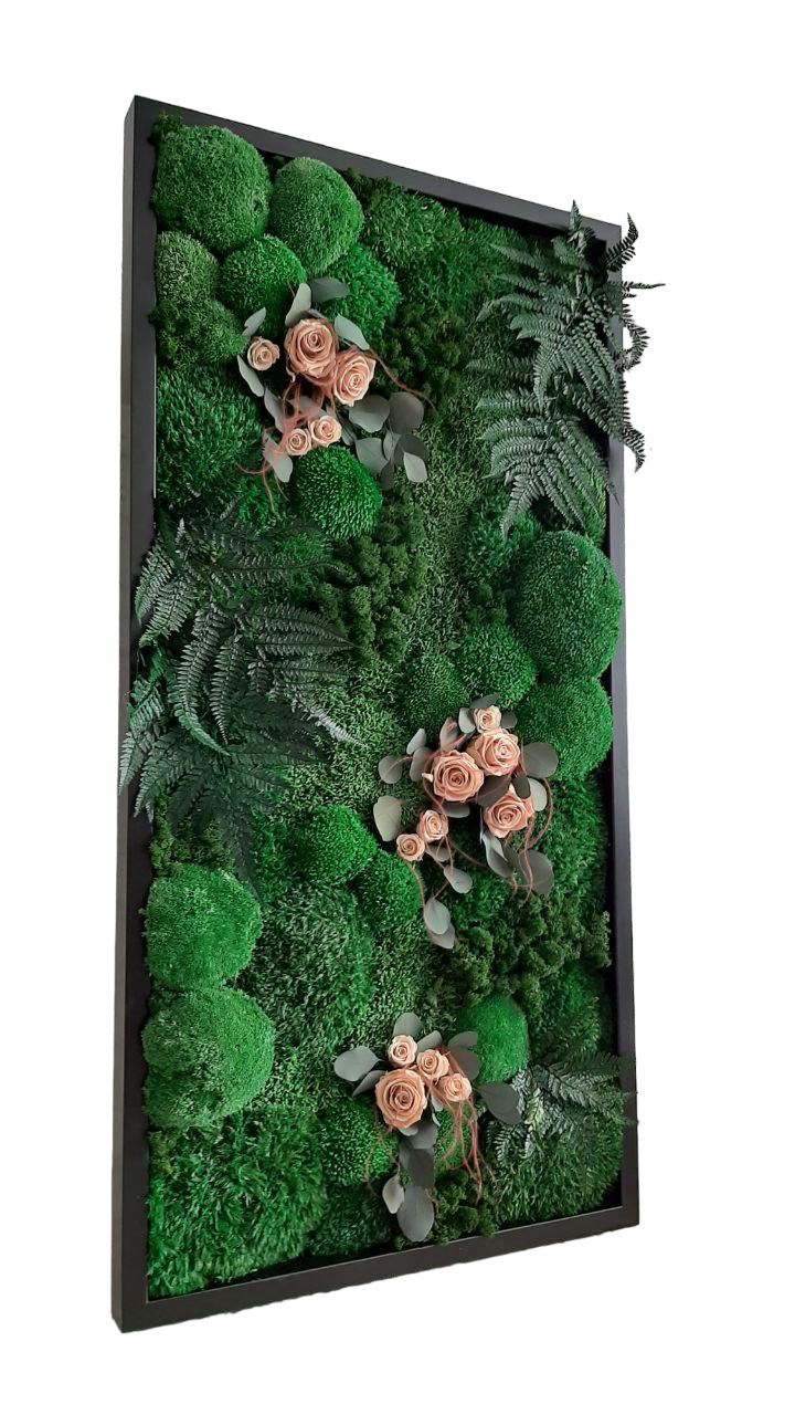 Картина из мха Organic Design Нежные розы 834 90x60 см (834-90-60) Картина из мха Organic Design Нежные розы 834 90x60 см (834-90-60)