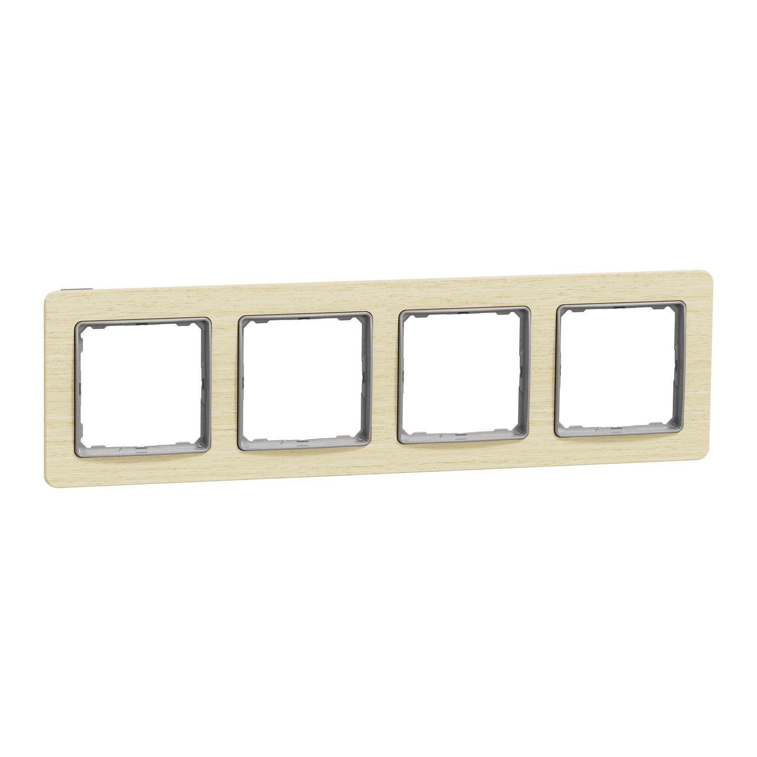 Рамка четырехместная Sedna Elements Береза (SDD380804)