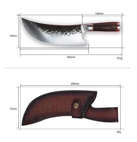 Ніж кухонний ручної роботи LZJ-18 30,5 см - фото 5 Ніж кухонний ручної роботи LZJ-18 30,5 см - фото 5