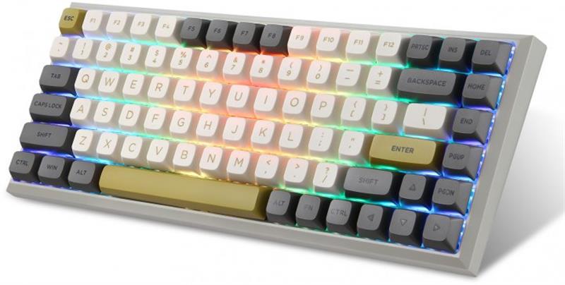 Клавиатура Motospeed SK84 Outemu Blue RGB 2,4 ГГц Bluetooth USB Grey (mtsk84mb) - фото 3