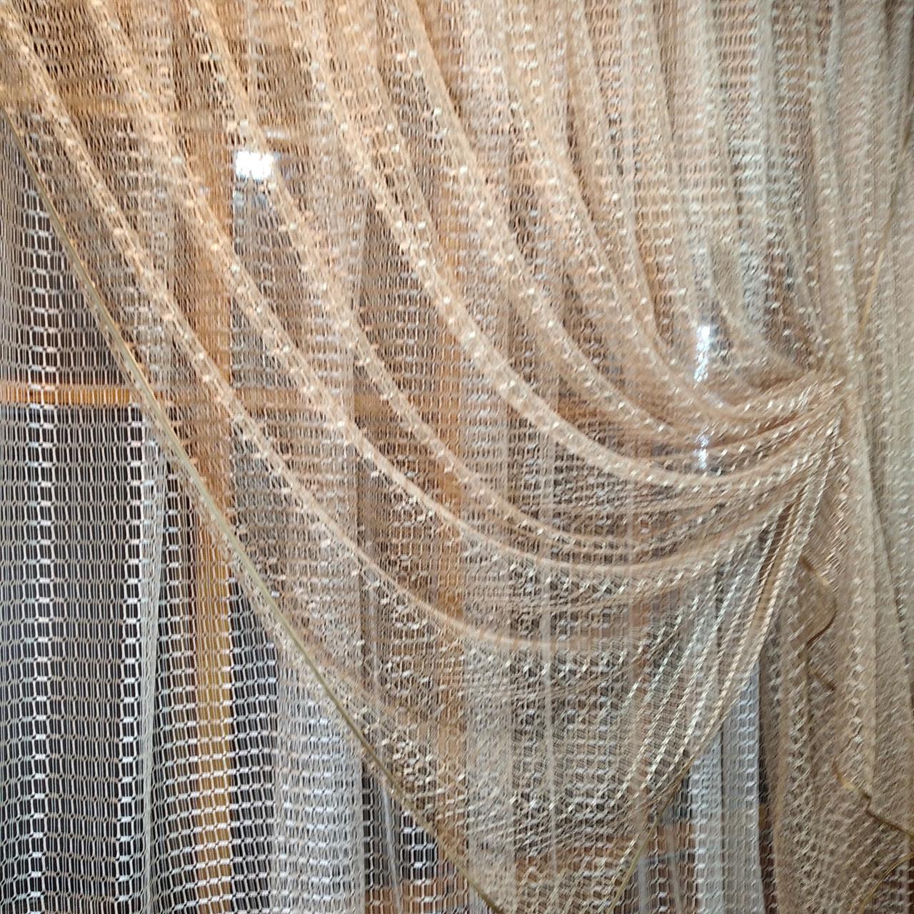 Тюль Дина Мокко/Молочный (963732206) - фото 5