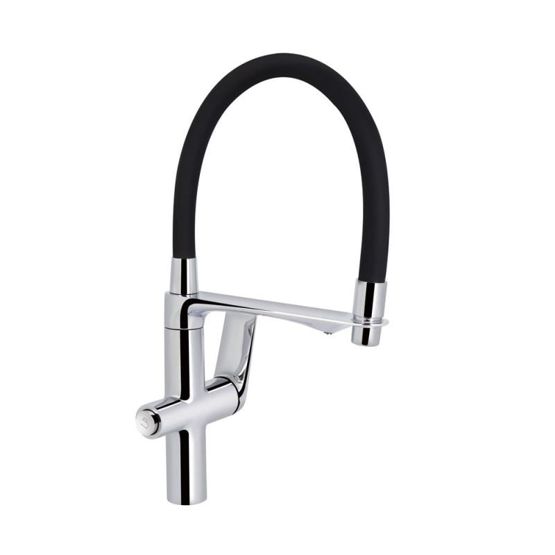 Смеситель для кухни Qtap Vlasta New QTVLA364CRM45648 с подключением для питьевой воды с гибким изливом Chrome (36713114)