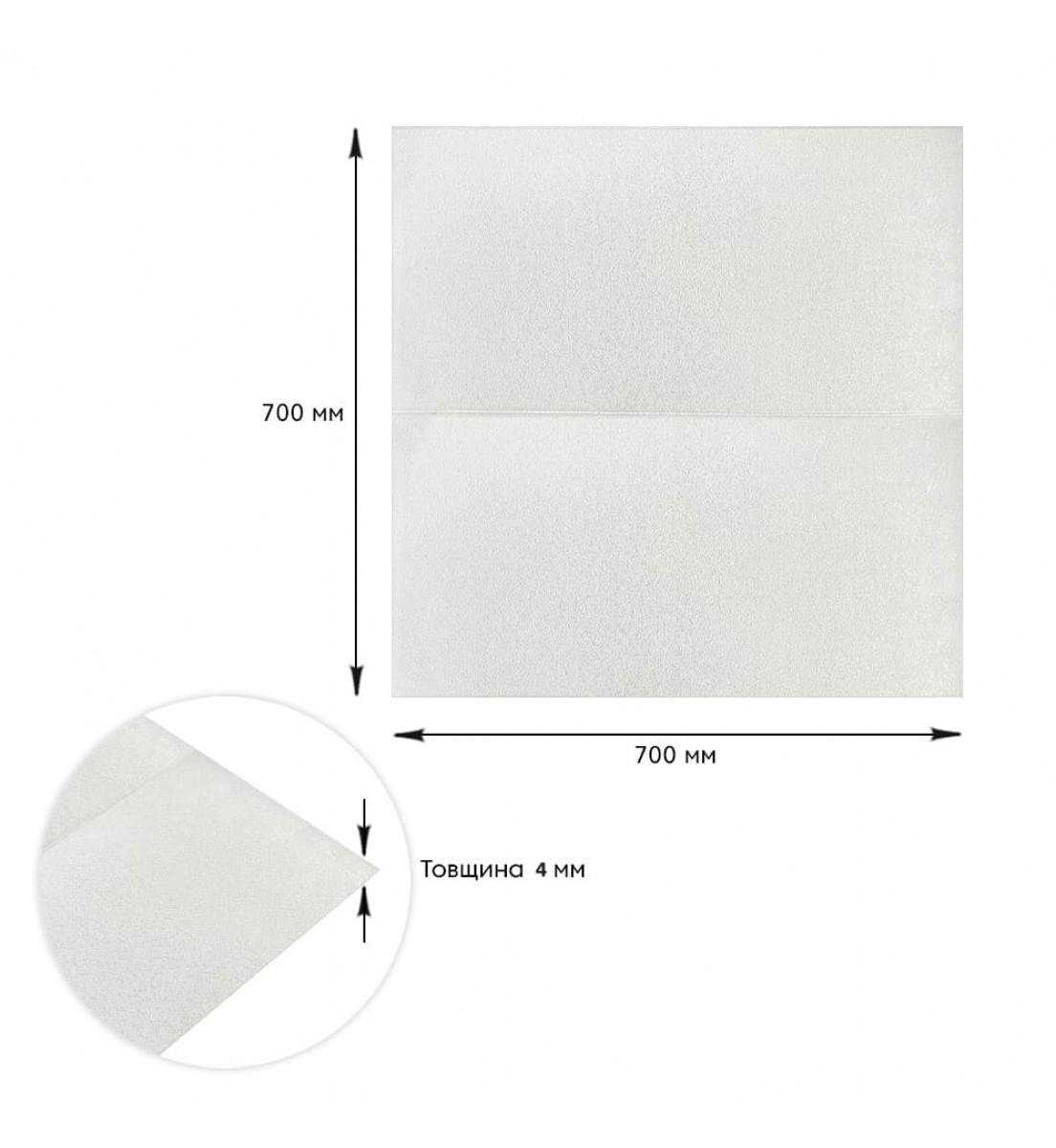 3D-панель самоклеящаяся декоративная под плитку 700x700x4 мм Белый (365) - фото 2 3D-панель самоклеящаяся декоративная под плитку 700x700x4 мм Белый (365) - фото 2