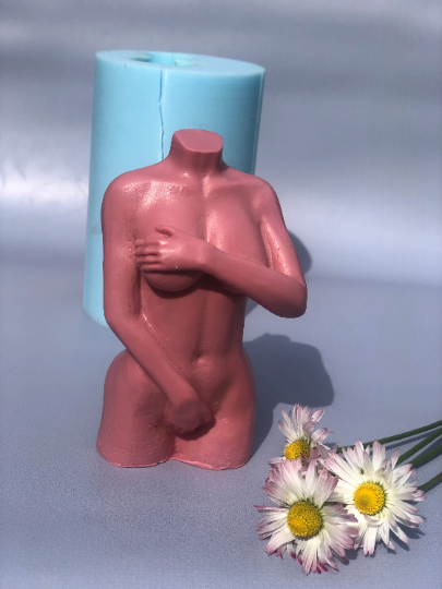 Молд для свічок Жінка, що прикриває тіло 12 см (15420046) - фото 4