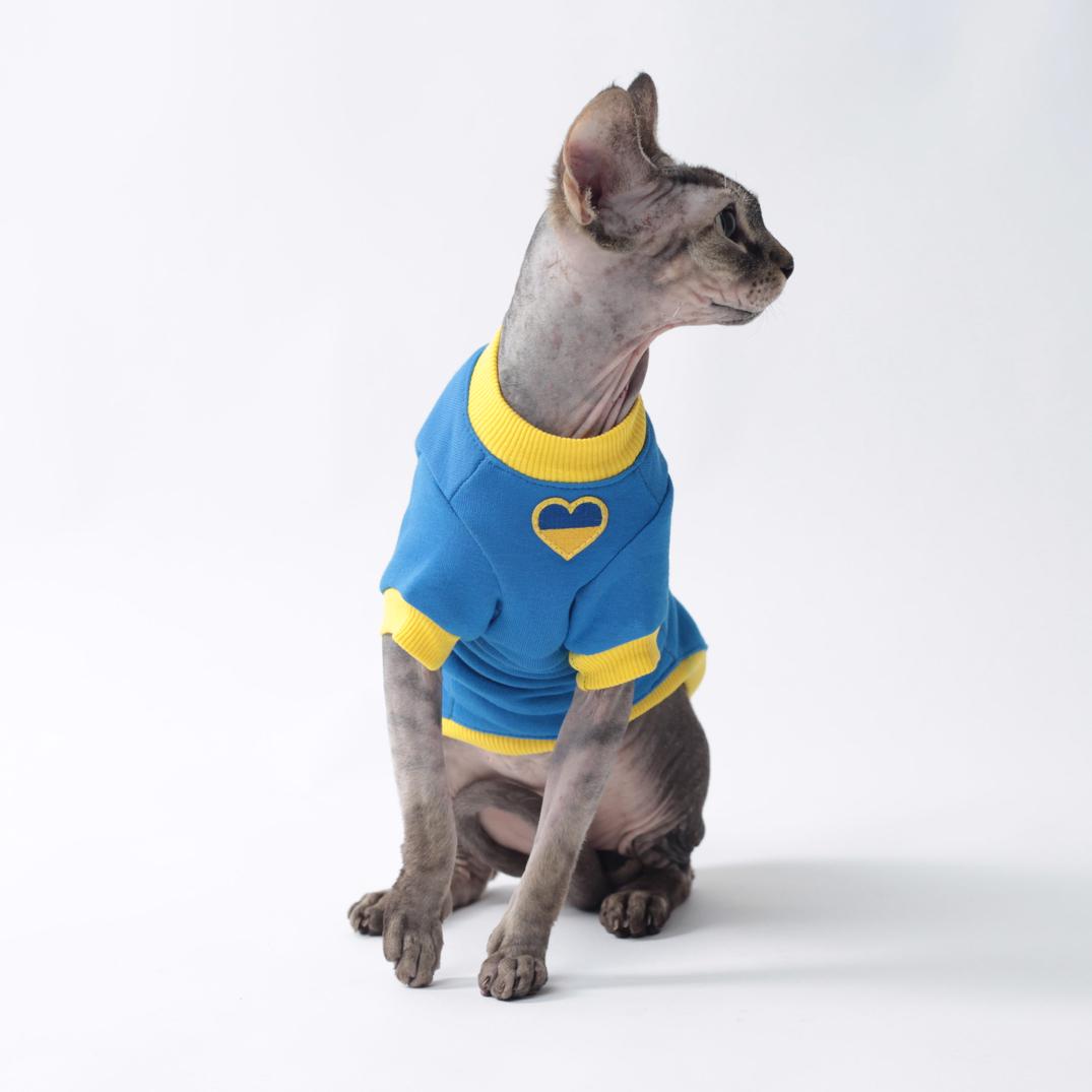 Кофта для котів з рукавом Style Pets UK Патріотична XL Blue (479XL) - фото 5