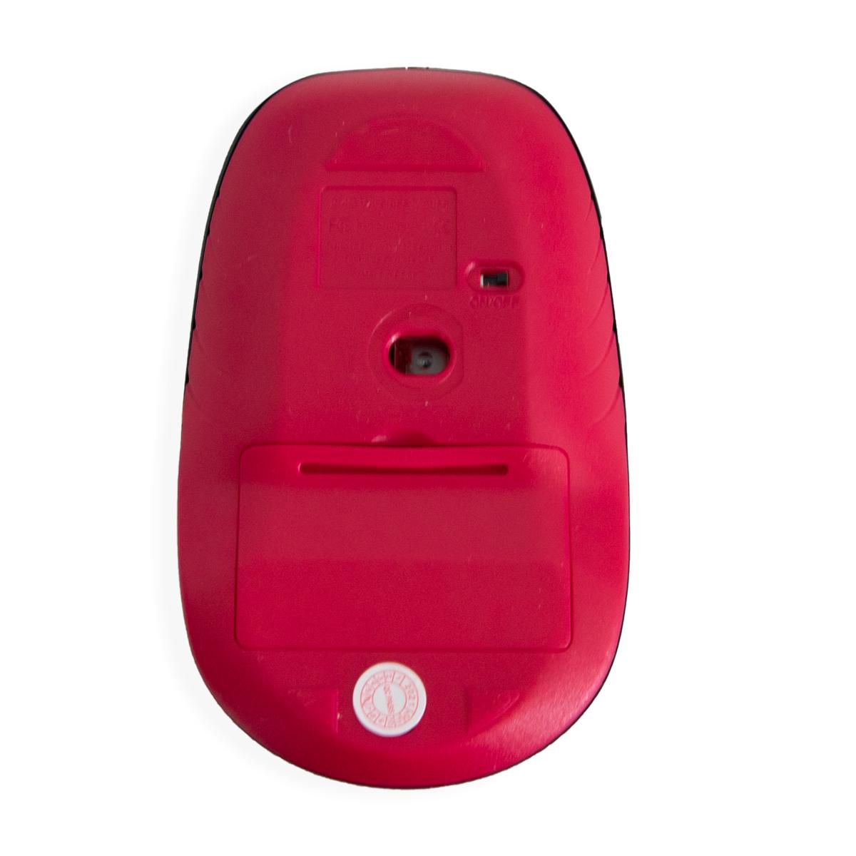 Мышь компьютерная Wireless Mouse G-217 беспроводная Розовый/Черный (1009006-Pink) - фото 4