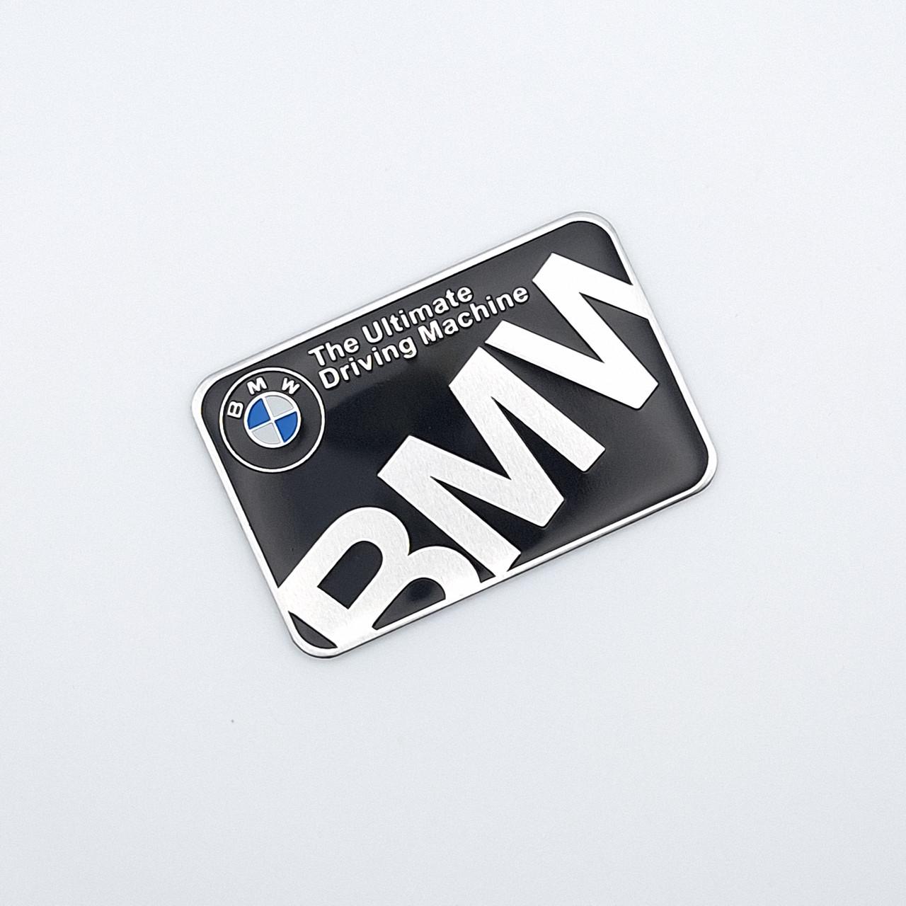 Емблема алюмінієва BMW Ultimate 6х4 см Чорний (2013627252)