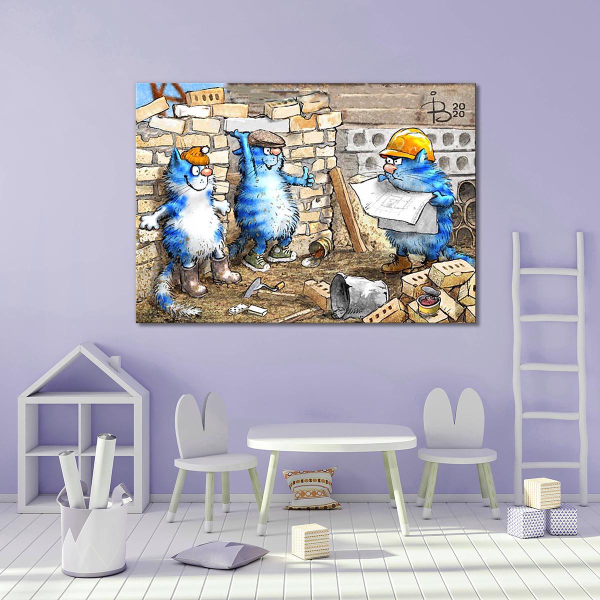 Модульная картина Прораб 1 модуль 70x105 см