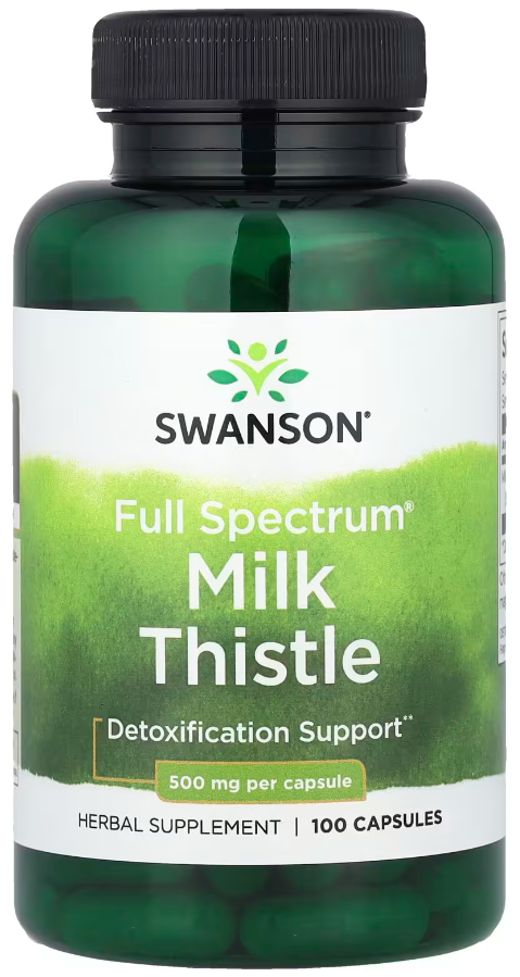 Расторопша полного спектра Силимарин Swanson Full Spectrum Milk Thistle 500 мг 100 капсул Расторопша полного спектра Силимарин Swanson Full Spectrum Milk Thistle 500 мг 100 капсул