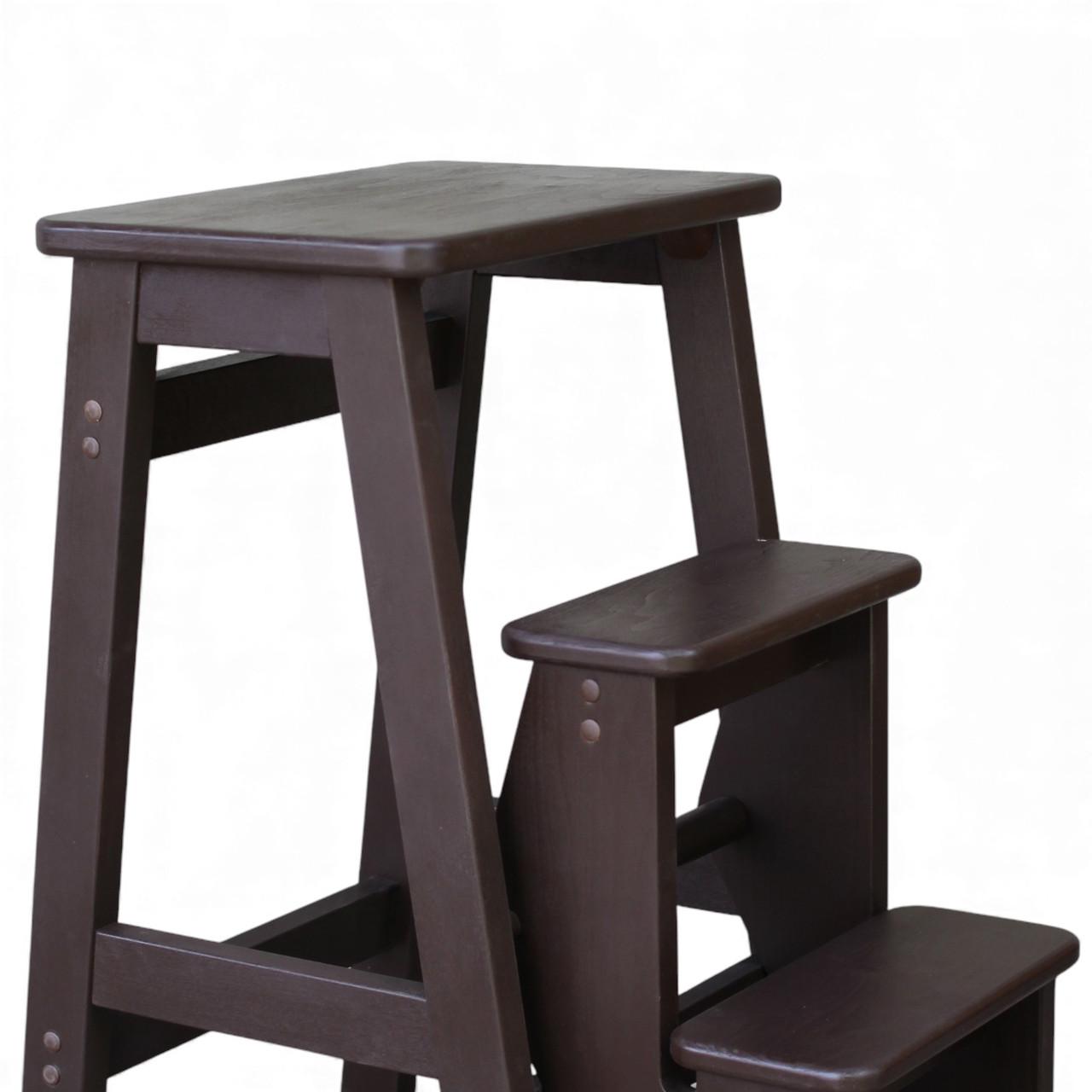 Табурет-лестница деревянный Студія Дерева Вільха Ретро бытовой 3 ступеньки Шоколад (31002903) - фото 5 Табурет-лестница деревянный Студія Дерева Вільха Ретро бытовой 3 ступеньки Шоколад (31002903) - фото 5