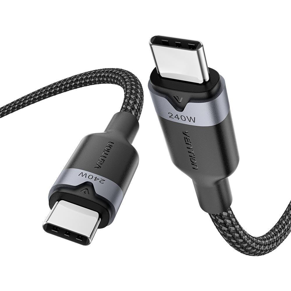 Кабель USB-C на USB-C Vention 240 Вт 5 А 1 м Черный (TRIBF)