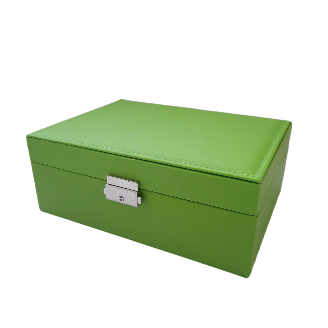 Скринька для прикрас дворівнева із замком велика Зелений (8595)