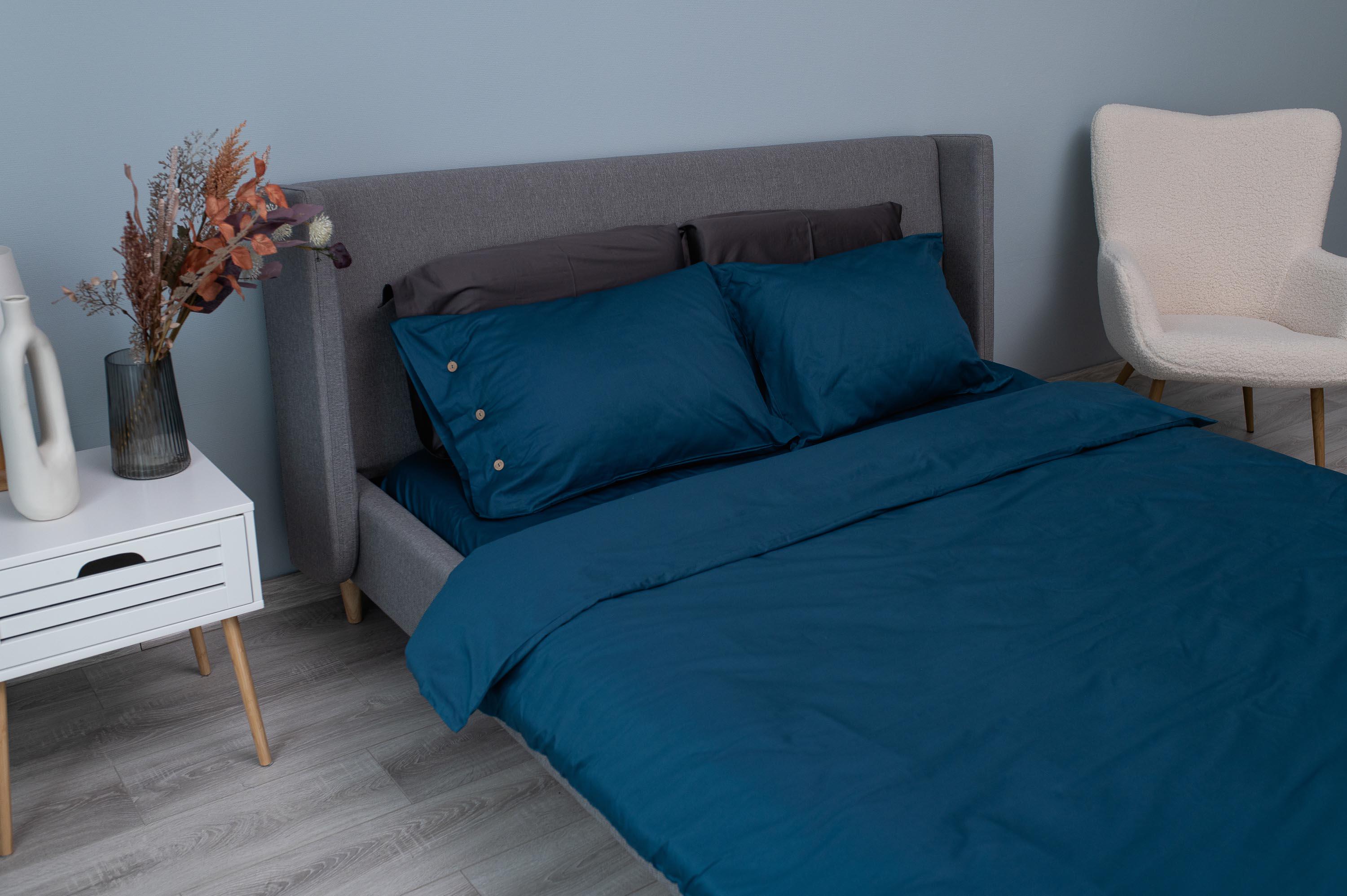 Простынь на резинке Ardesto Mix&Match 160х200/30 см Синий (ART1620FSB) - фото 2 Простынь на резинке Ardesto Mix&Match 160х200/30 см Синий (ART1620FSB) - фото 2