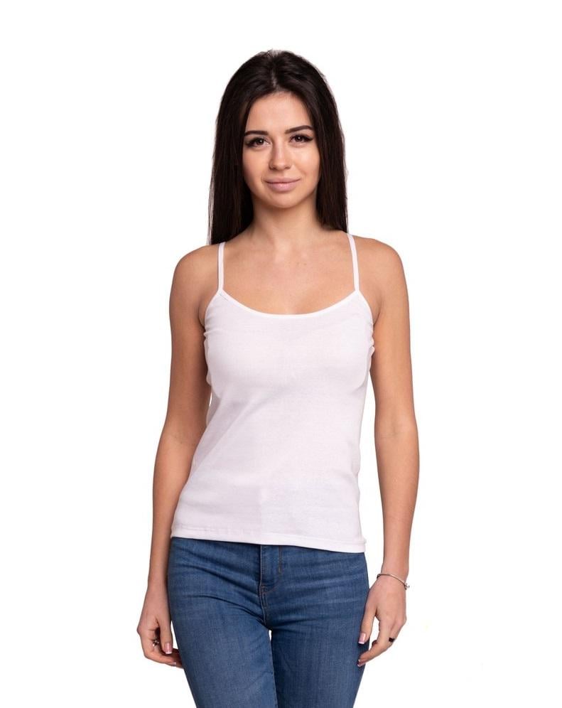 Женская майка на тонкой бретельке НатаЛюкс 21-2101320003 M (46р.) Белый