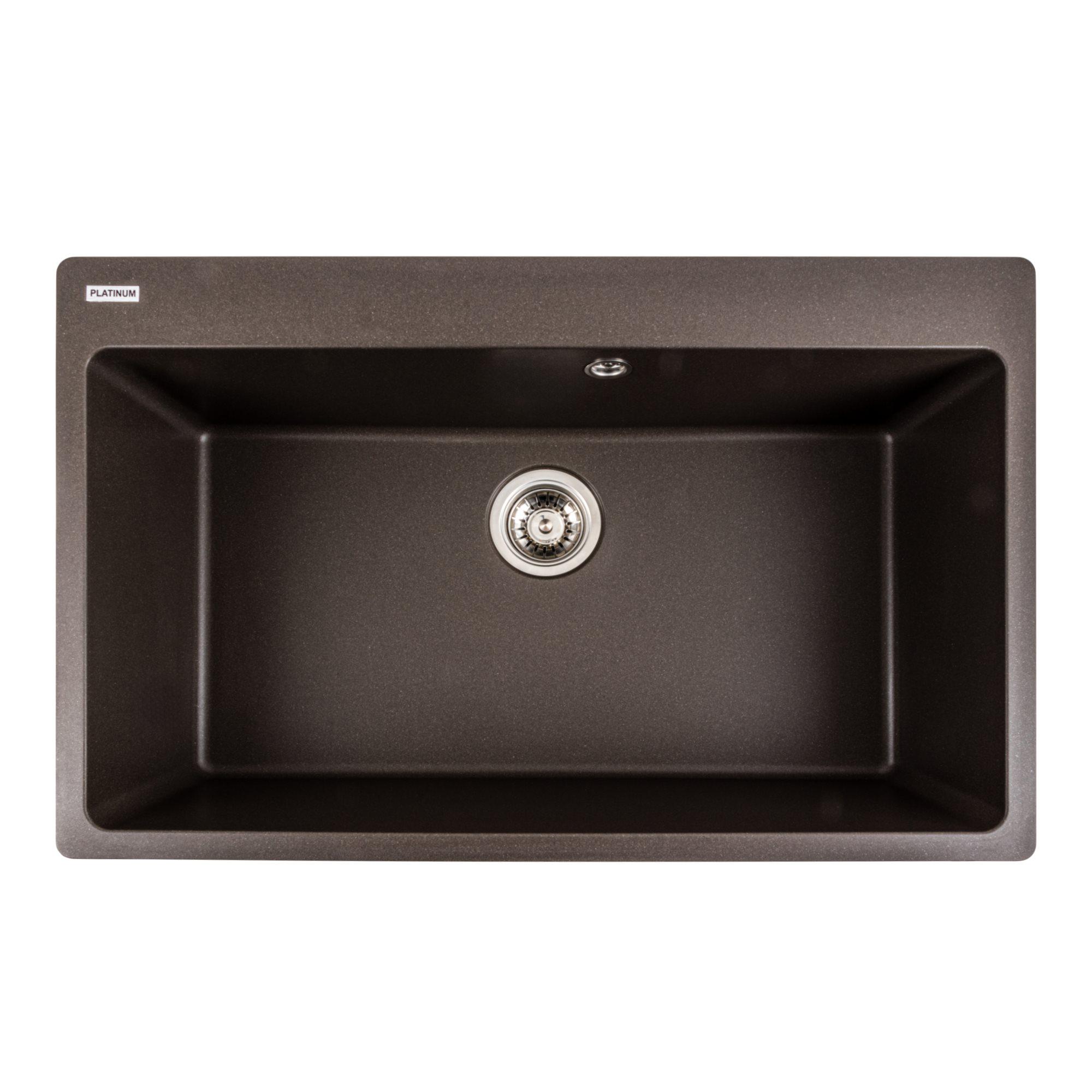 Мойка гранитная для кухни Platinum 7850 Bogema матовая Темная скала Мойка гранитная для кухни Platinum 7850 Bogema матовая Темная скала