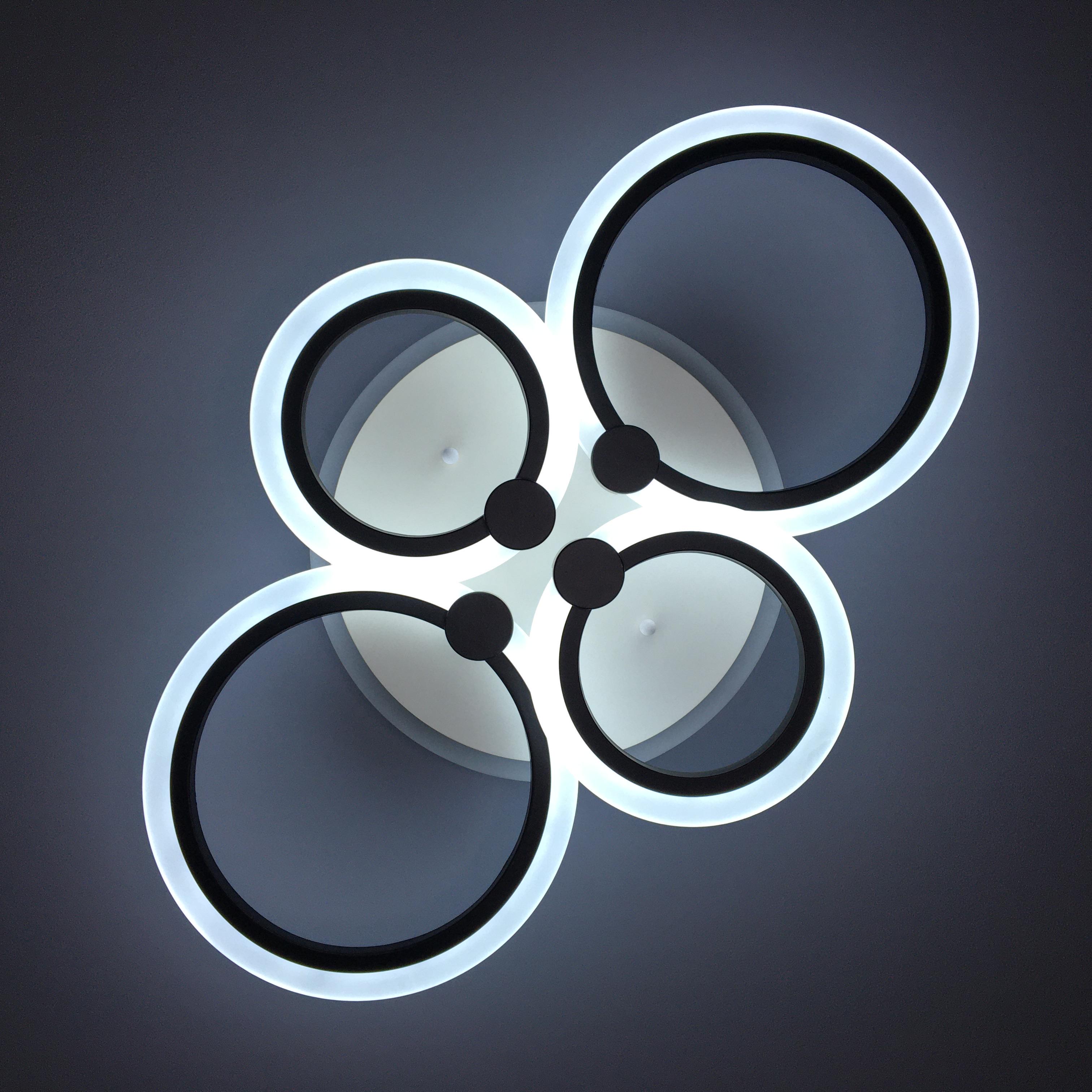 Люстра світлодіодна 517 Light 3color з пультом 78 Вт Чорний (01016) - фото 3 Люстра світлодіодна 517 Light 3color з пультом 78 Вт Чорний (01016) - фото 3