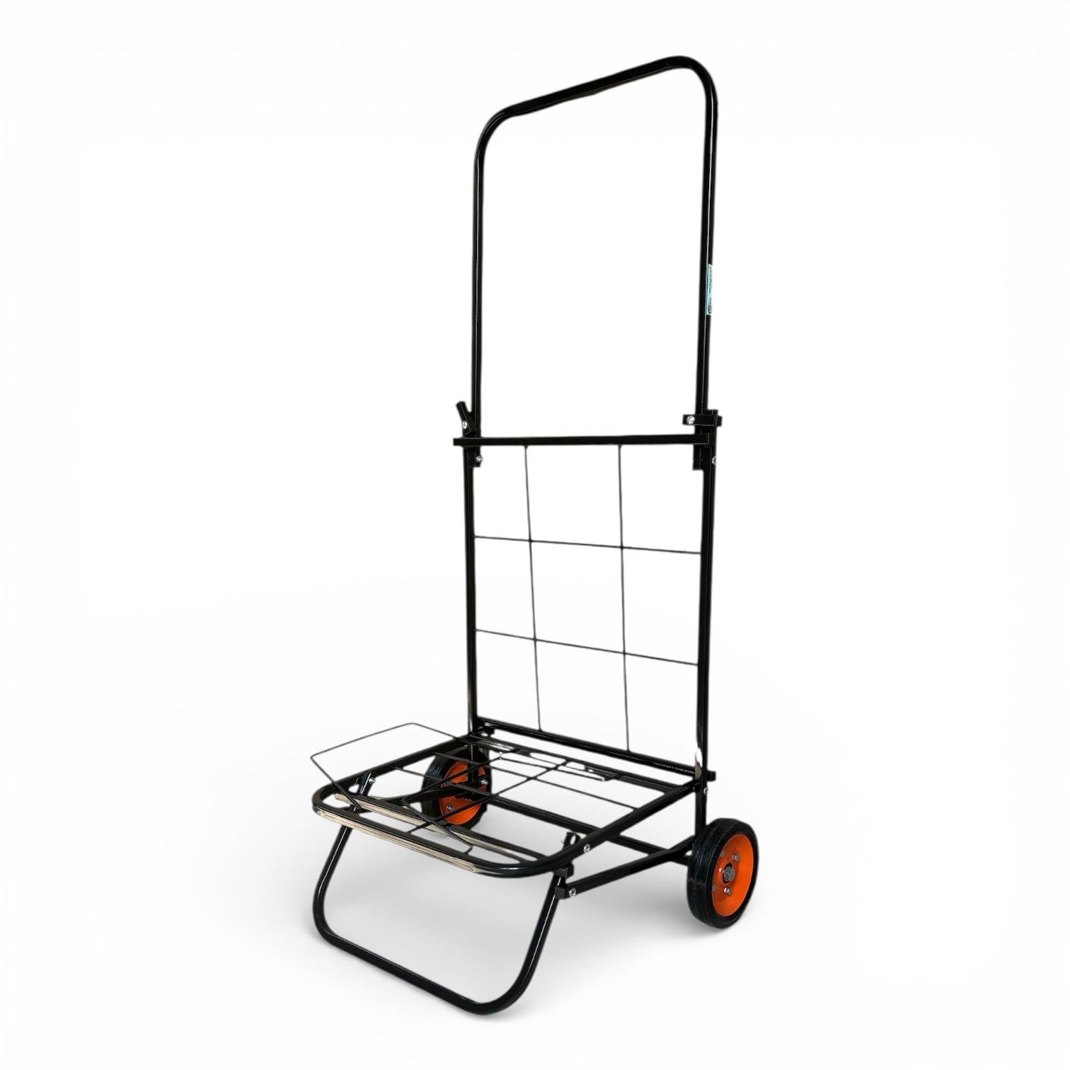Хозяйственная тележка Міць с усиленными колесами средняя Черно-оранжевый (31236666)