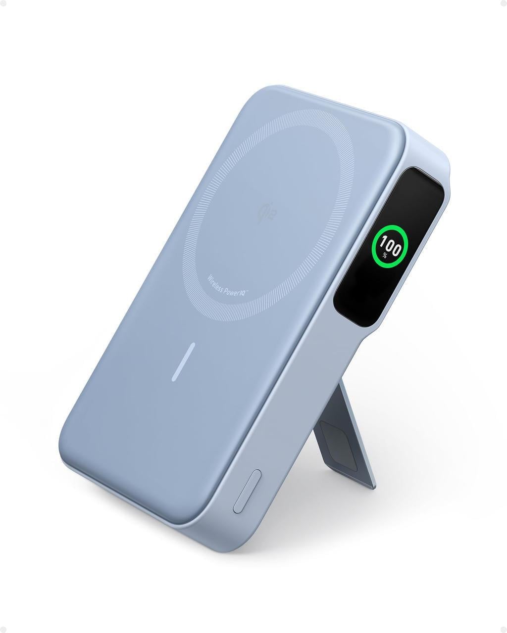 Повербанк Anker Nano Magnetic Power Bank A110Z 10000 mAh 27W MagSafe Qi Wireless с подставкой и дисплеем Blue (136996331)