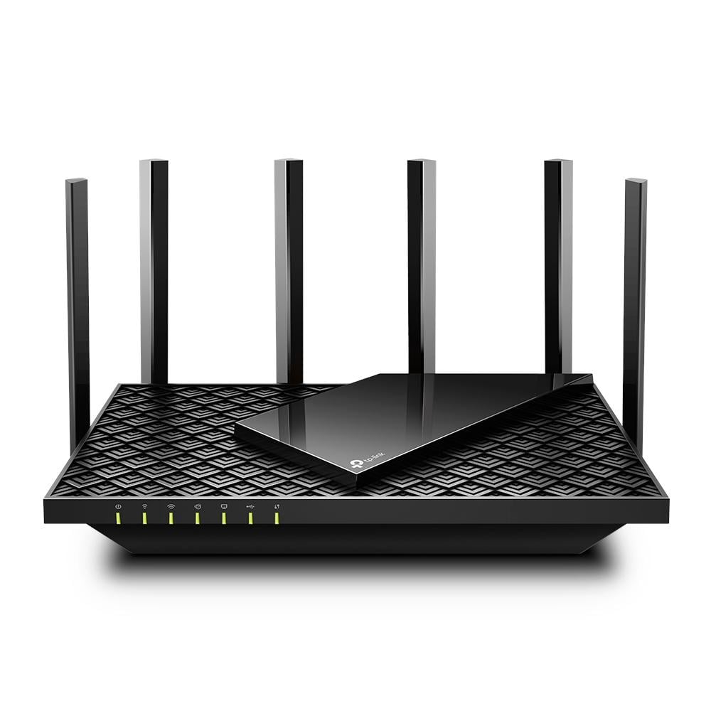 Роутер TP-Link Archer AX73 Wi-Fi 802.11n/ac/ax до 5378 Mb/s 2,4/5 GHz 4x100/1000 Mb/s RJ45 100/1000Mb/s Gb 1хUSB 3.0 6 зовнішніх незнімних антен Black