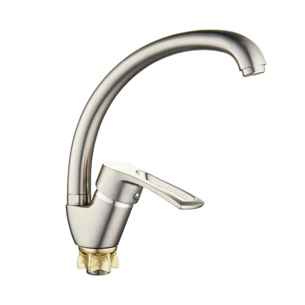 Смеситель для кухни Zegor YUB4-А181Н с боковой ручкой на гайке (116032)