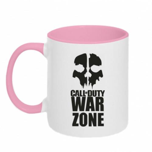 Чашка керамическая двухцветная Call of duty Ghost face 320 мл Бело-розовый (4448384-47-109819)