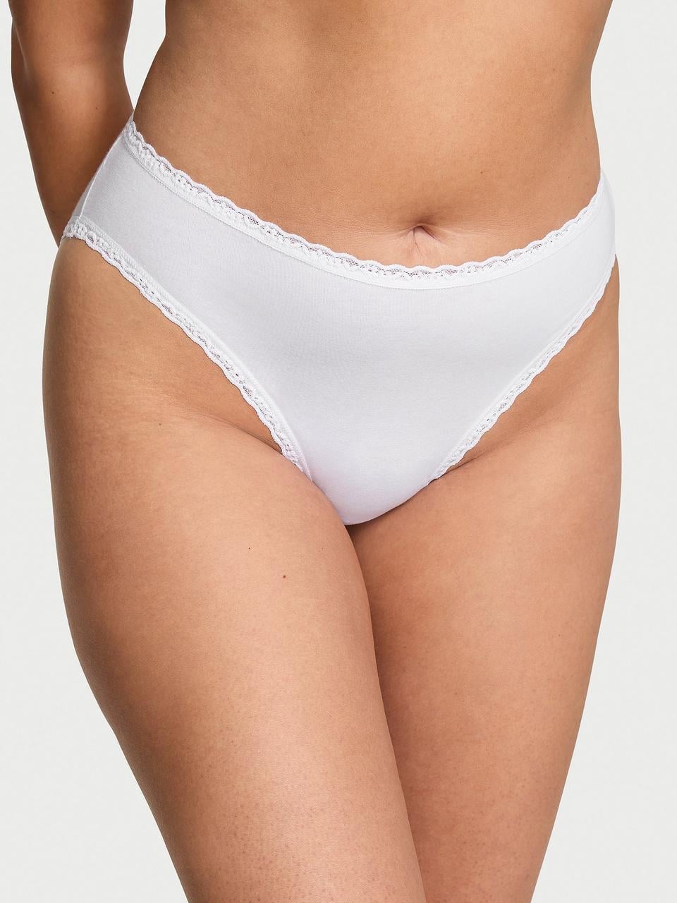 Трусики женские Victoria's Secret Cotton High-Leg Brief M Белый (7114439124621)