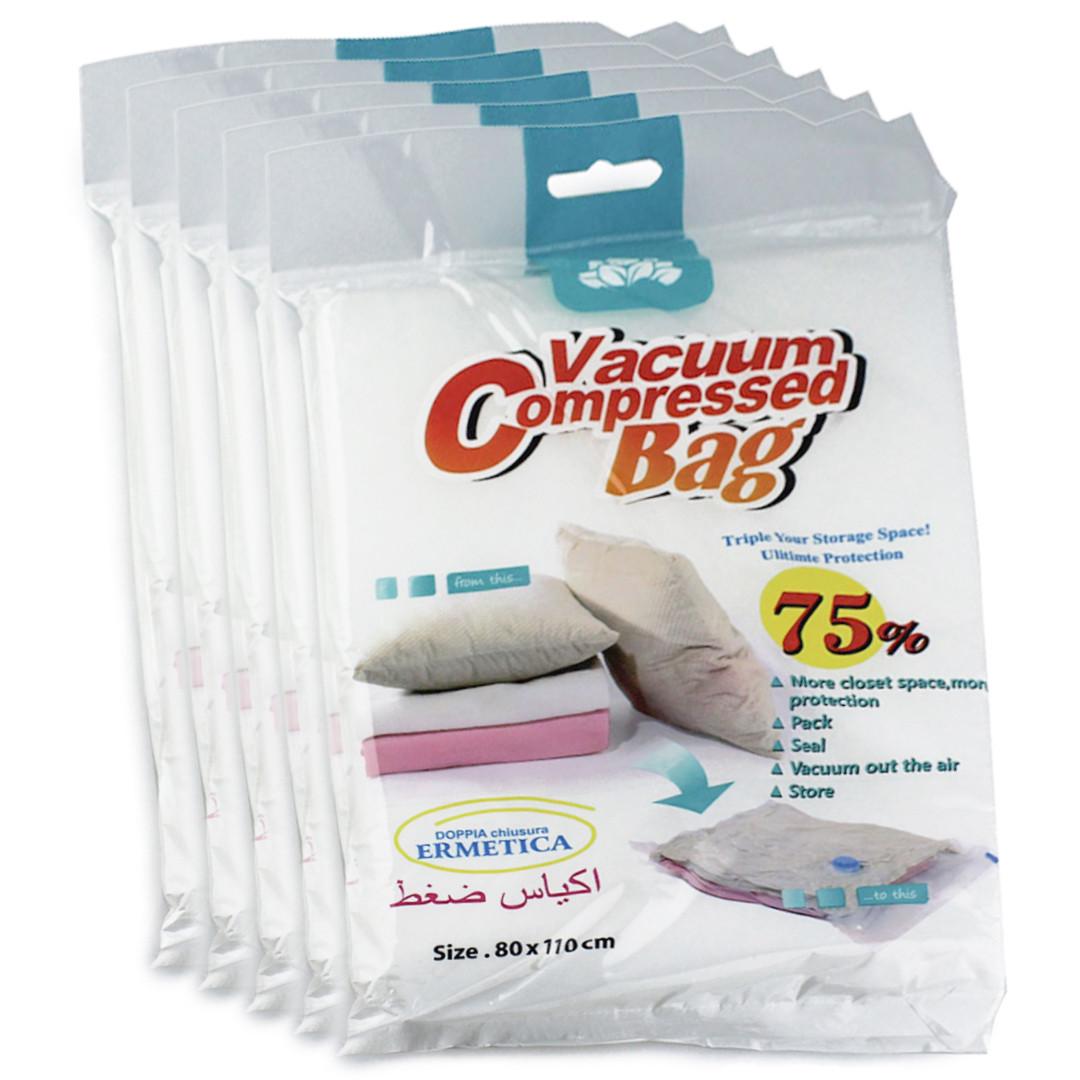 Вакуумні пакети для одягу та речей зберігання 5 шт. 80х110 см (2423603776)