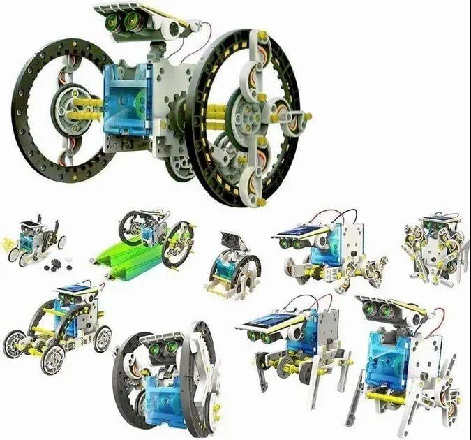 Конструктор на сонячних батареях та моторчиком Solar Robot Kit 14in1 - фото 4 Конструктор на сонячних батареях та моторчиком Solar Robot Kit 14in1 - фото 4