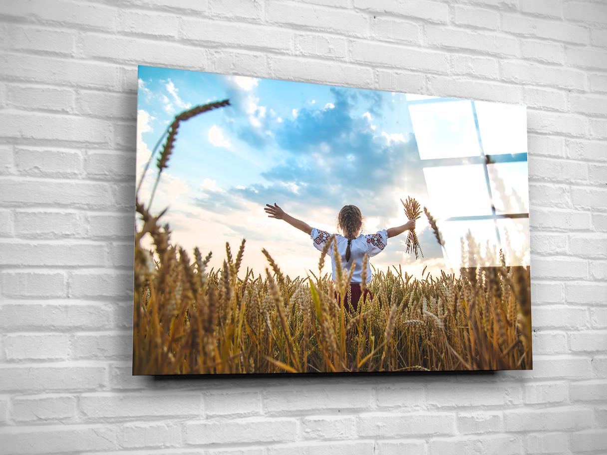 Картина на склі NovellaPrint Пшеничні горизонти 120х80 см (GL79.4)