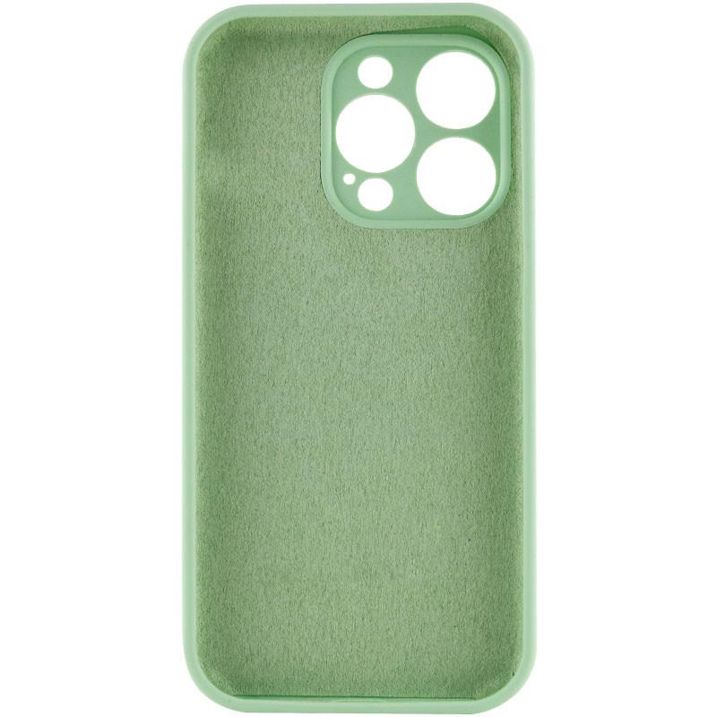 Противоударный чехол Silicone Case Full Camera Protective (AA) NL для Apple iPhone 15 Pro (6.1") Зеленый / Pistachio - фото 4